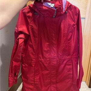 Woolrich Red Hooded Trench Coat